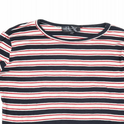 Womens UK Size 10 Topshop Multicoloured Basic T-Shirt