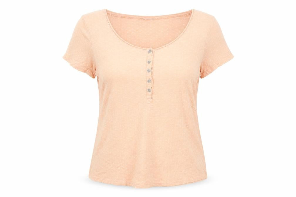Womens UK Size 14 Indigo Orange Basic T-Shirt