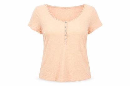 Womens UK Size 14 Indigo Orange Basic T-Shirt
