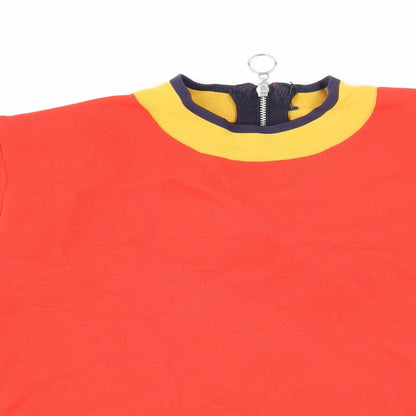 Marks and Spencer Womens Multicoloured Colourblock Polyimide Tunic T-Shirt Size 14 Round Neck