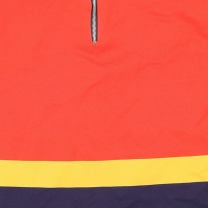 Marks and Spencer Womens Multicoloured Colourblock Polyimide Tunic T-Shirt Size 14 Round Neck
