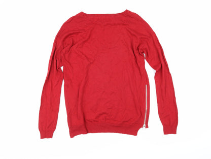 Womens UK Size 6 NEXT Red Pullover Jumper