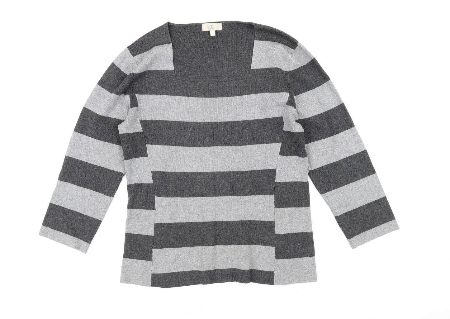 Womens UK Size M cc Grey Pullover Jumper