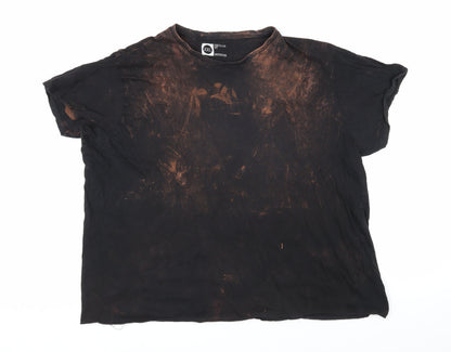 Mens UK Size 2XL Cedar Wood State Black  T-Shirt