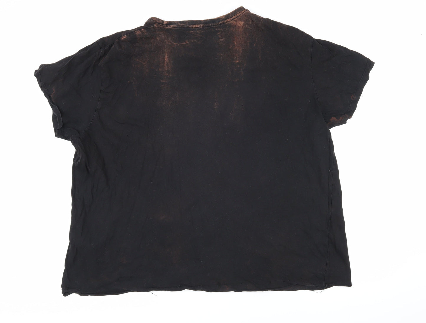 Mens UK Size 2XL Cedar Wood State Black  T-Shirt