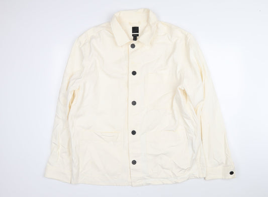 H&M Womens Ivory Jacket Size XL Button