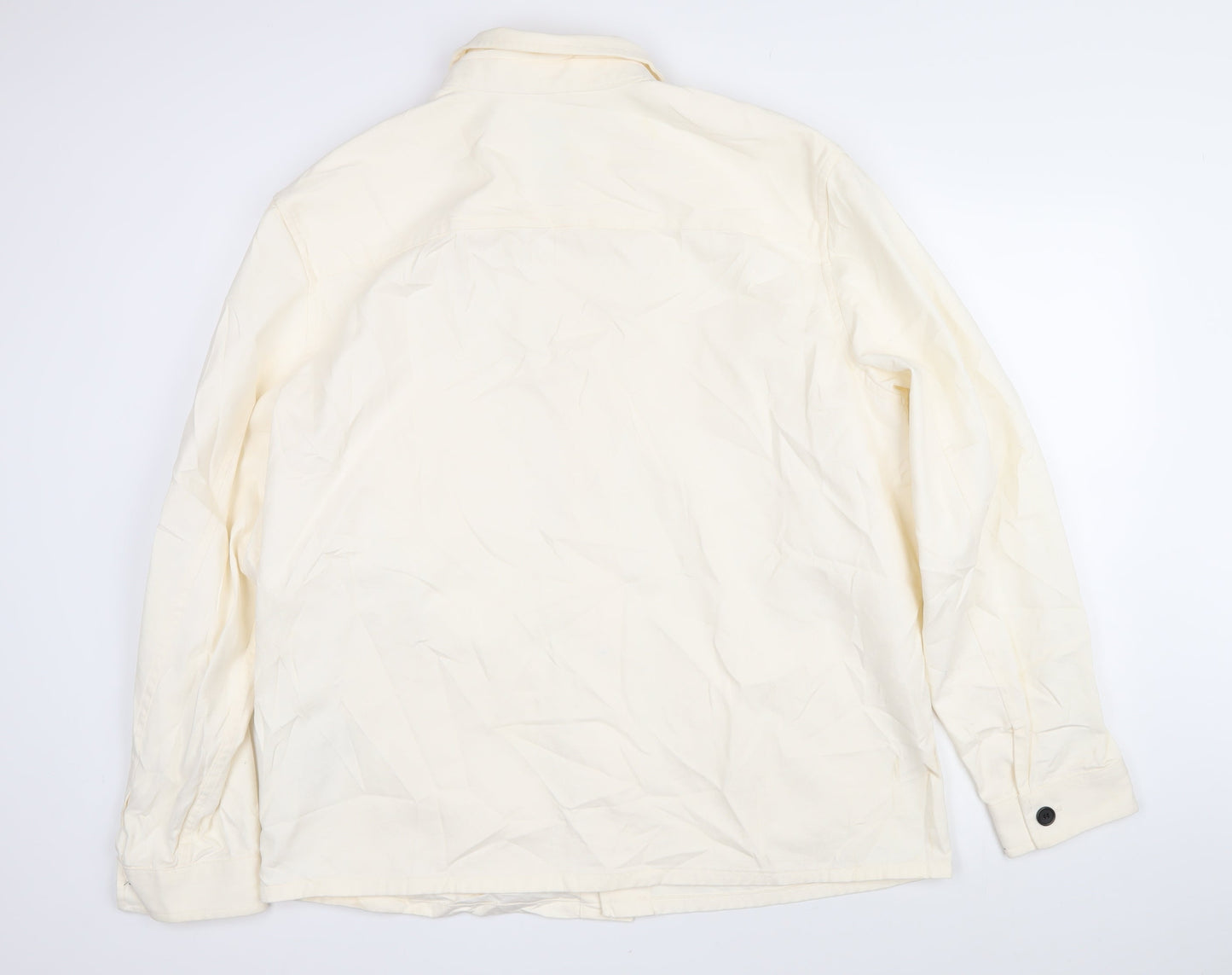 H&M Womens Ivory Jacket Size XL Button