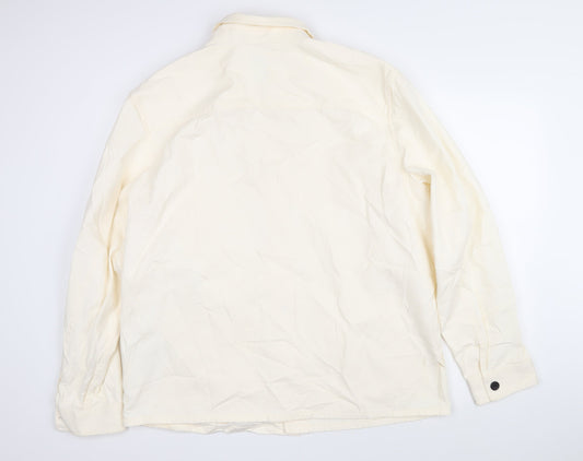 H&M Womens Ivory Jacket Size XL Button