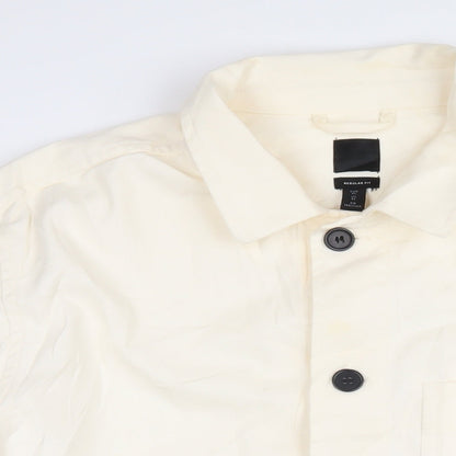 H&M Womens Ivory Jacket Size XL Button