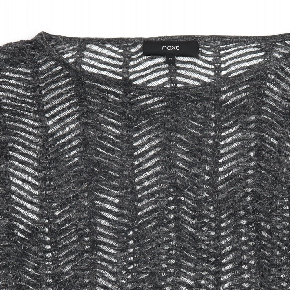 Womens UK Size 14 NEXT Grey Tunic T-Shirt