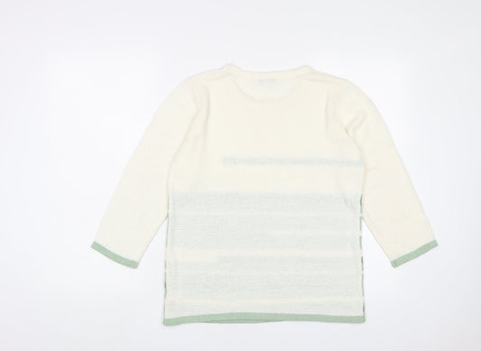Annabelle Womens Green Crew Neck Acrylic Pullover Jumper Size S