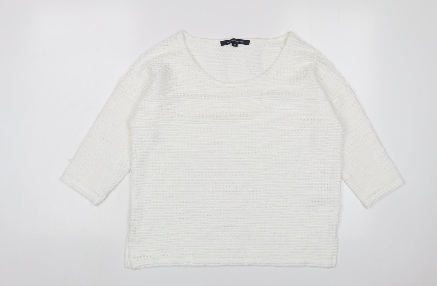 Womens UK Size XS French Connection White Pullover Jumper