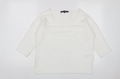 Womens UK Size XS French Connection White Pullover Jumper