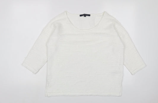 Womens UK Size XS French Connection White Pullover Jumper