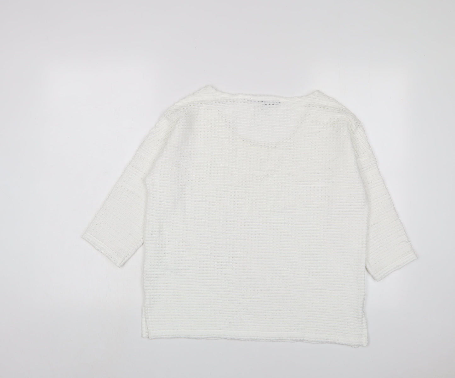 Womens UK Size XS French Connection White Pullover Jumper