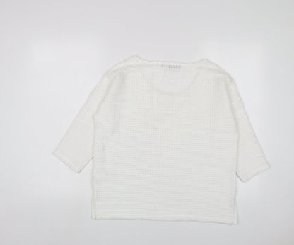 Womens UK Size XS French Connection White Pullover Jumper
