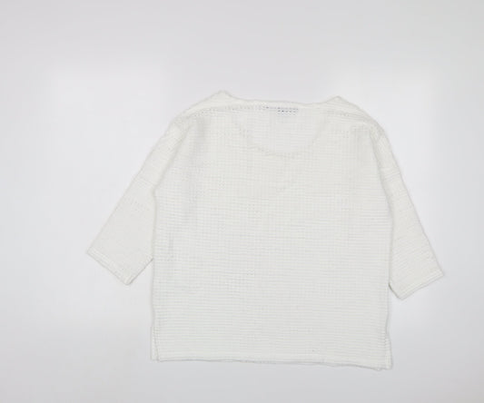 Womens UK Size XS French Connection White Pullover Jumper