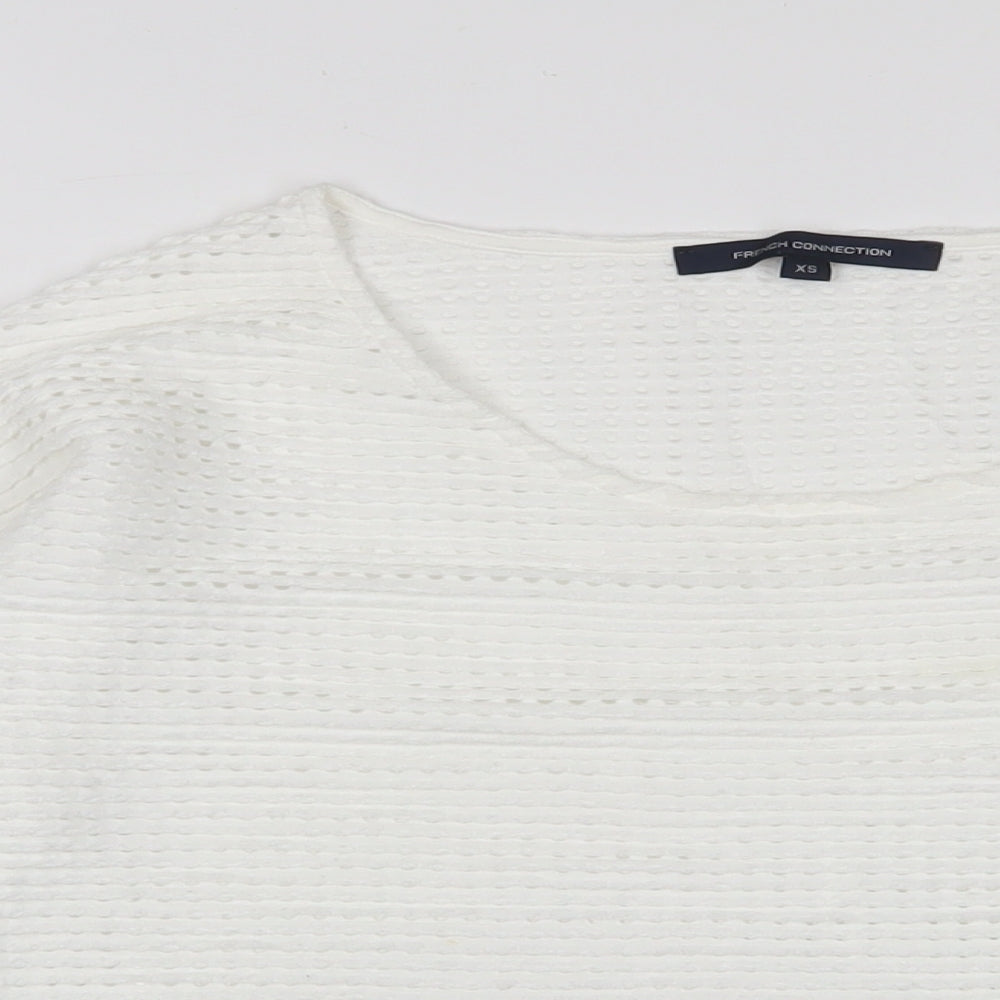 Womens UK Size XS French Connection White Pullover Jumper
