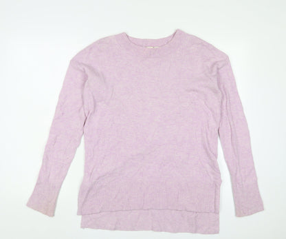 Gap Womens Purple Crew Neck Nylon Pullover Jumper Size S