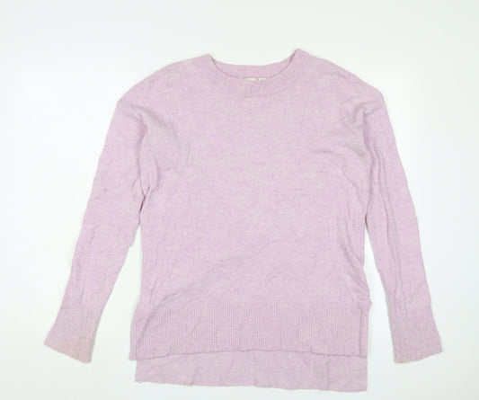 Gap Womens Purple Crew Neck Nylon Pullover Jumper Size S