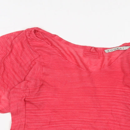 Womens UK Size S Kookai Pink Basic T-Shirt