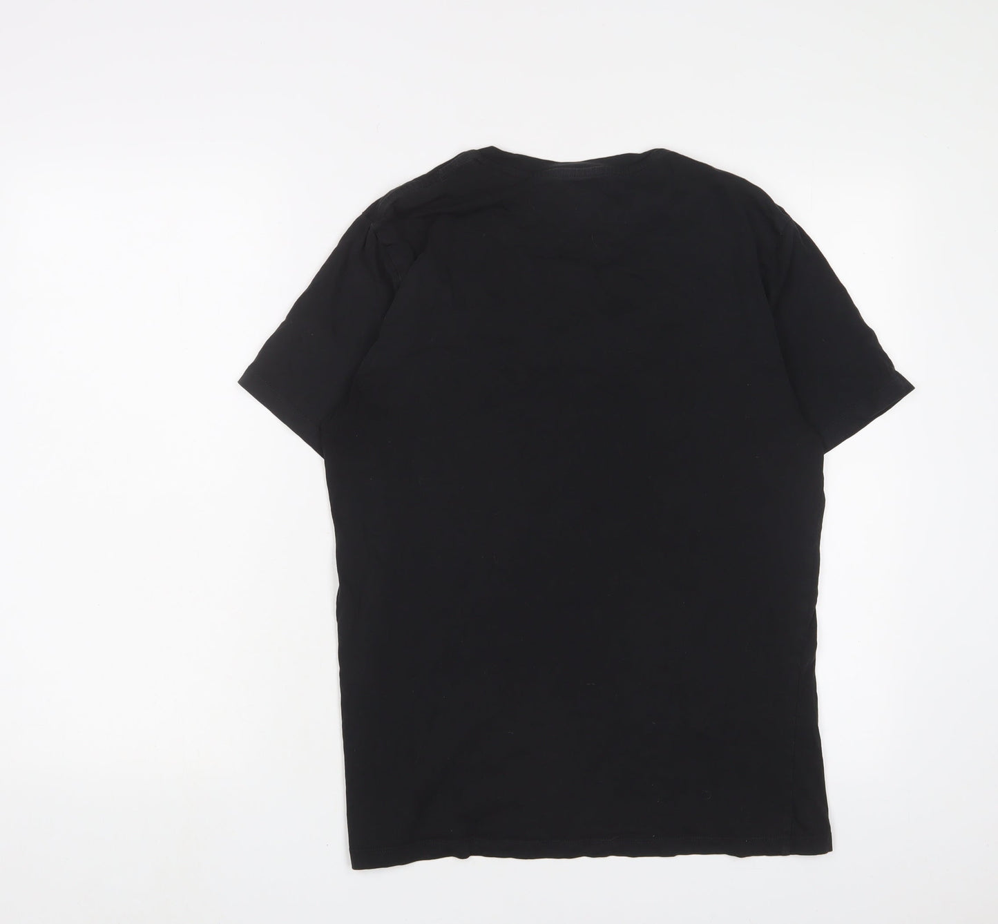 Levi's Womens Black Cotton Basic T-Shirt Size M Crew Neck - Logo
