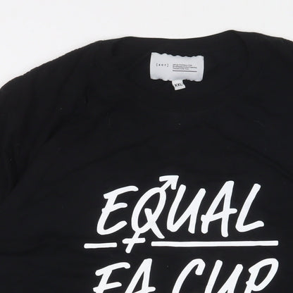 [ AOF ] Mens Black Cotton T-Shirt Size 2XL Crew Neck - Equal FA Cup