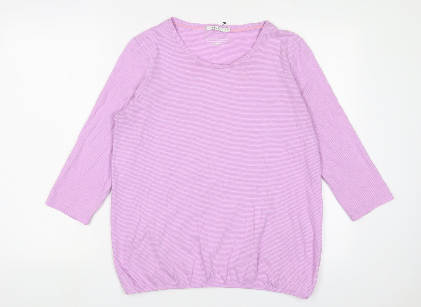 Womens UK Size M Cecil Purple Basic T-Shirt