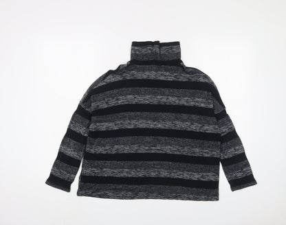 Womens UK Size S Sparkle & Fade Grey Pullover Jumper