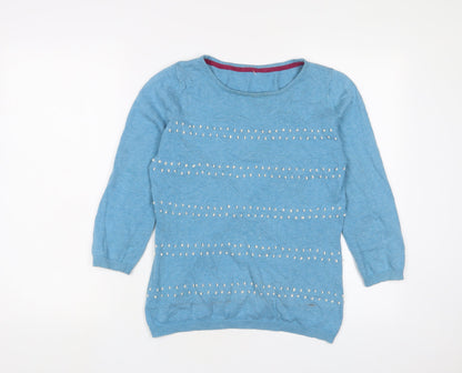 Womens UK Size S Ness Blue Pullover Jumper