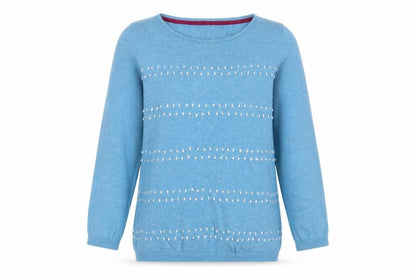 Womens UK Size S Ness Blue Pullover Jumper
