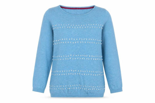Womens UK Size S Ness Blue Pullover Jumper