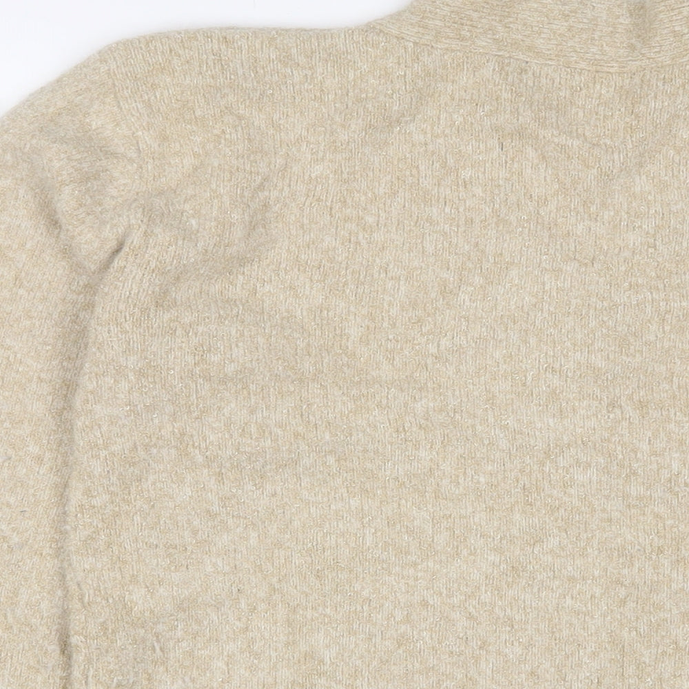 Womens UK Size M Sarah Dunnway Gold Cardigan Jumper