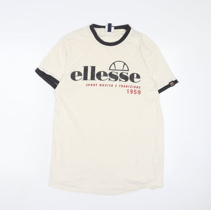 Mens UK Size S ellesse Beige  T-Shirt