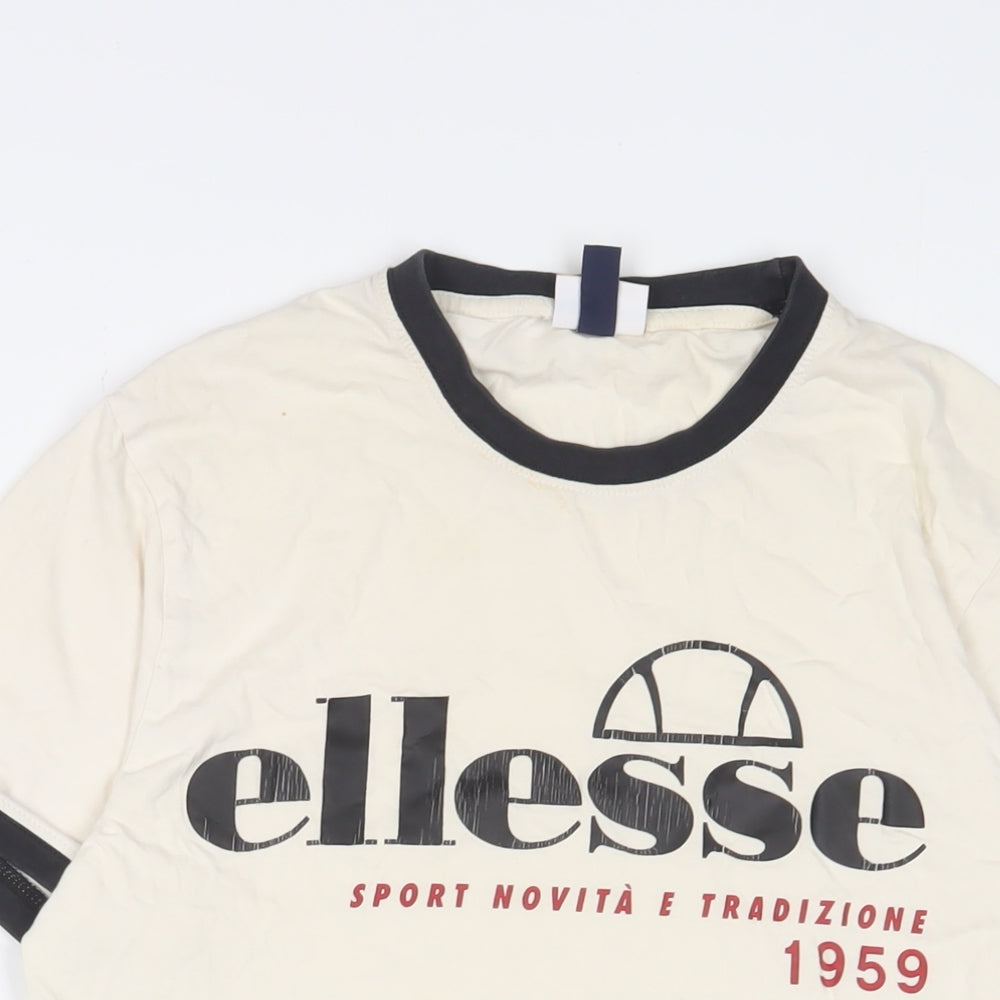 Mens UK Size S ellesse Beige  T-Shirt
