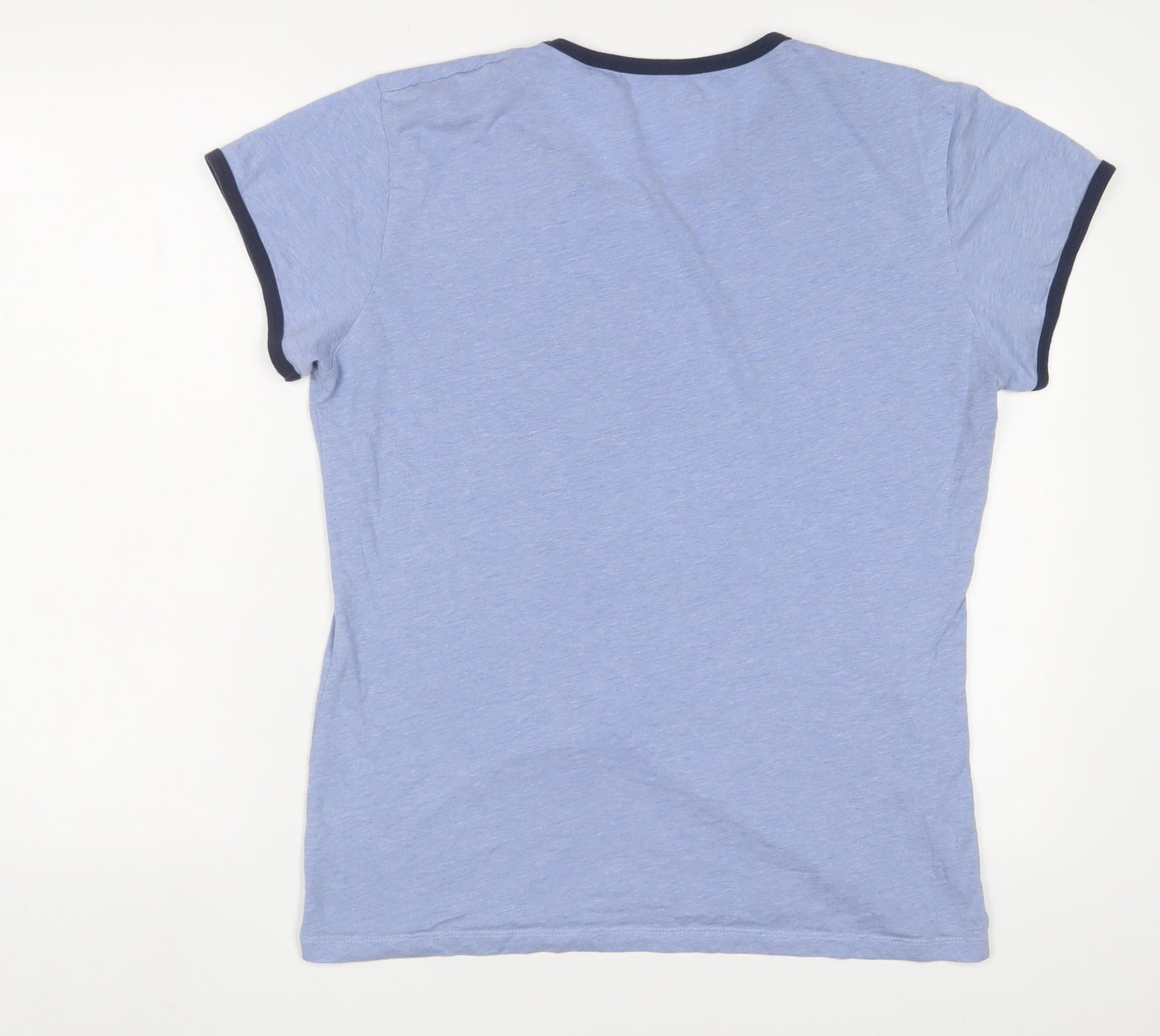 Womens UK Size 14 Hard Rock Blue Basic T-Shirt