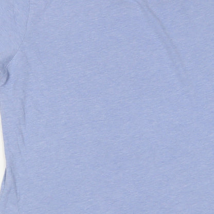 Womens UK Size 14 Hard Rock Blue Basic T-Shirt