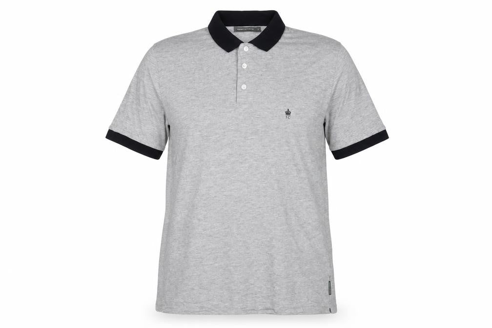 Womens UK Size L French Connection Grey Basic Polo