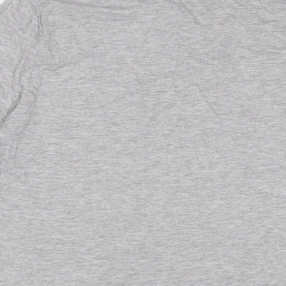 French Connection Womens Grey Cotton Basic Polo Size L Collared - Logo, Embroidered