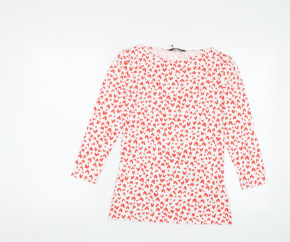 Womens UK Size 8 Marks and Spencer Red Basic T-Shirt