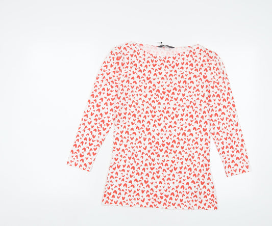 Womens UK Size 8 Marks and Spencer Red Basic T-Shirt