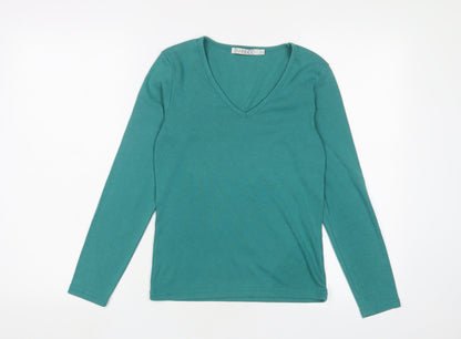 Womens UK Size 10 Emreco Blue Basic T-Shirt