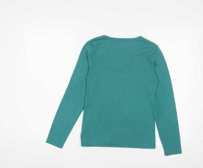 Womens UK Size 10 Emreco Blue Basic T-Shirt