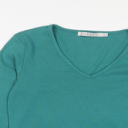 Womens UK Size 10 Emreco Blue Basic T-Shirt