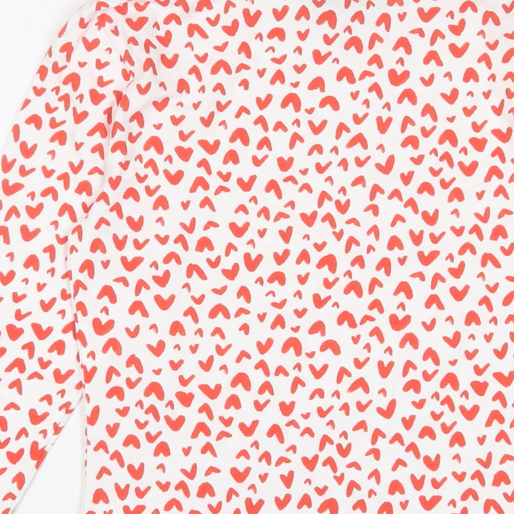 Womens UK Size 10 Marks and Spencer Red Basic T-Shirt