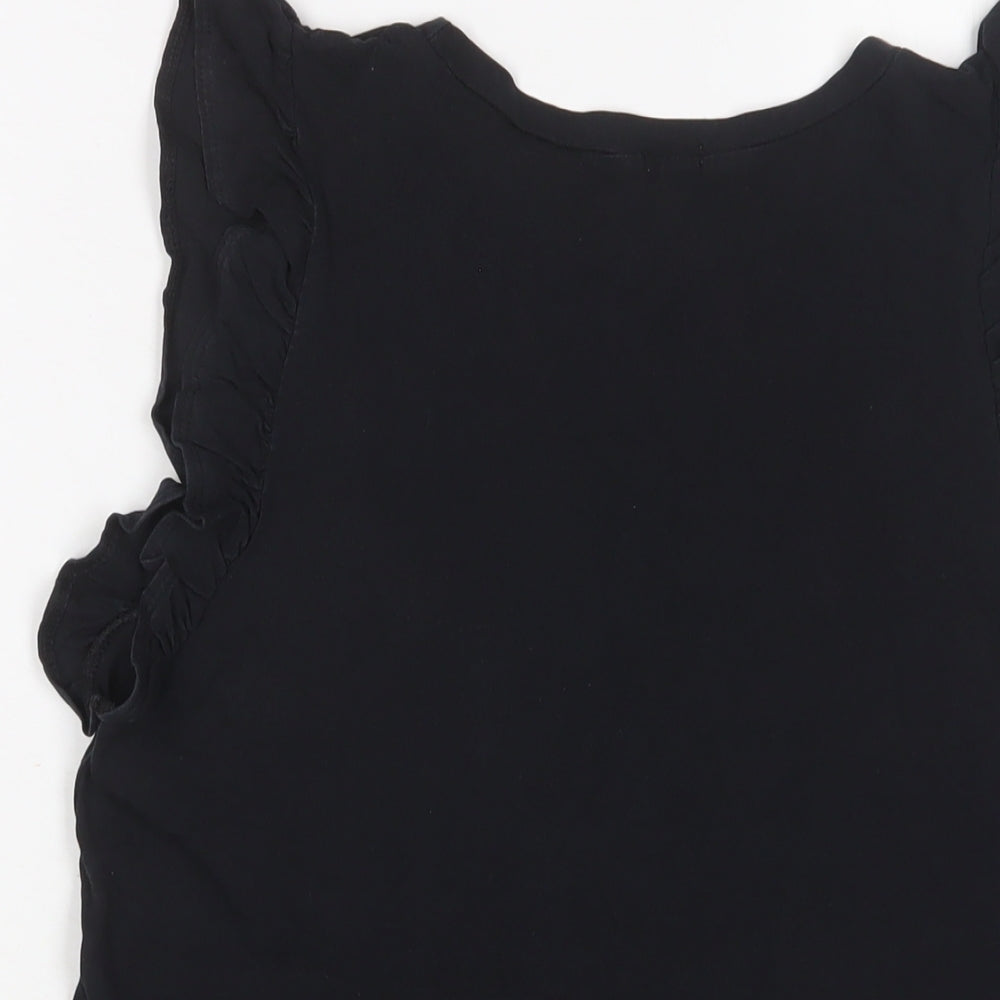 Womens UK Size 12 River Island Black Basic Tank