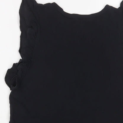 Womens UK Size 12 River Island Black Basic Tank