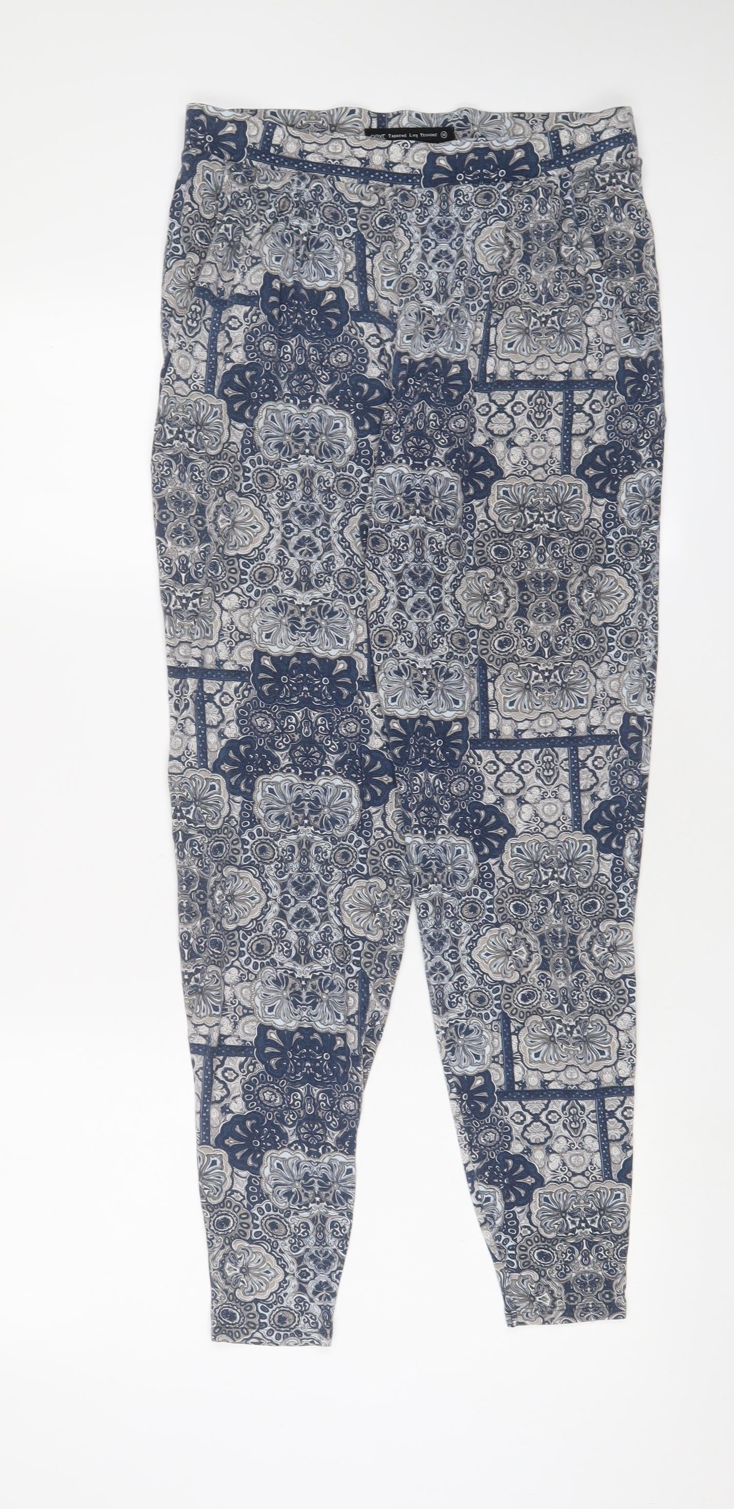 Womens UK Size 10 NEXT Regular Fit  Blue Trousers