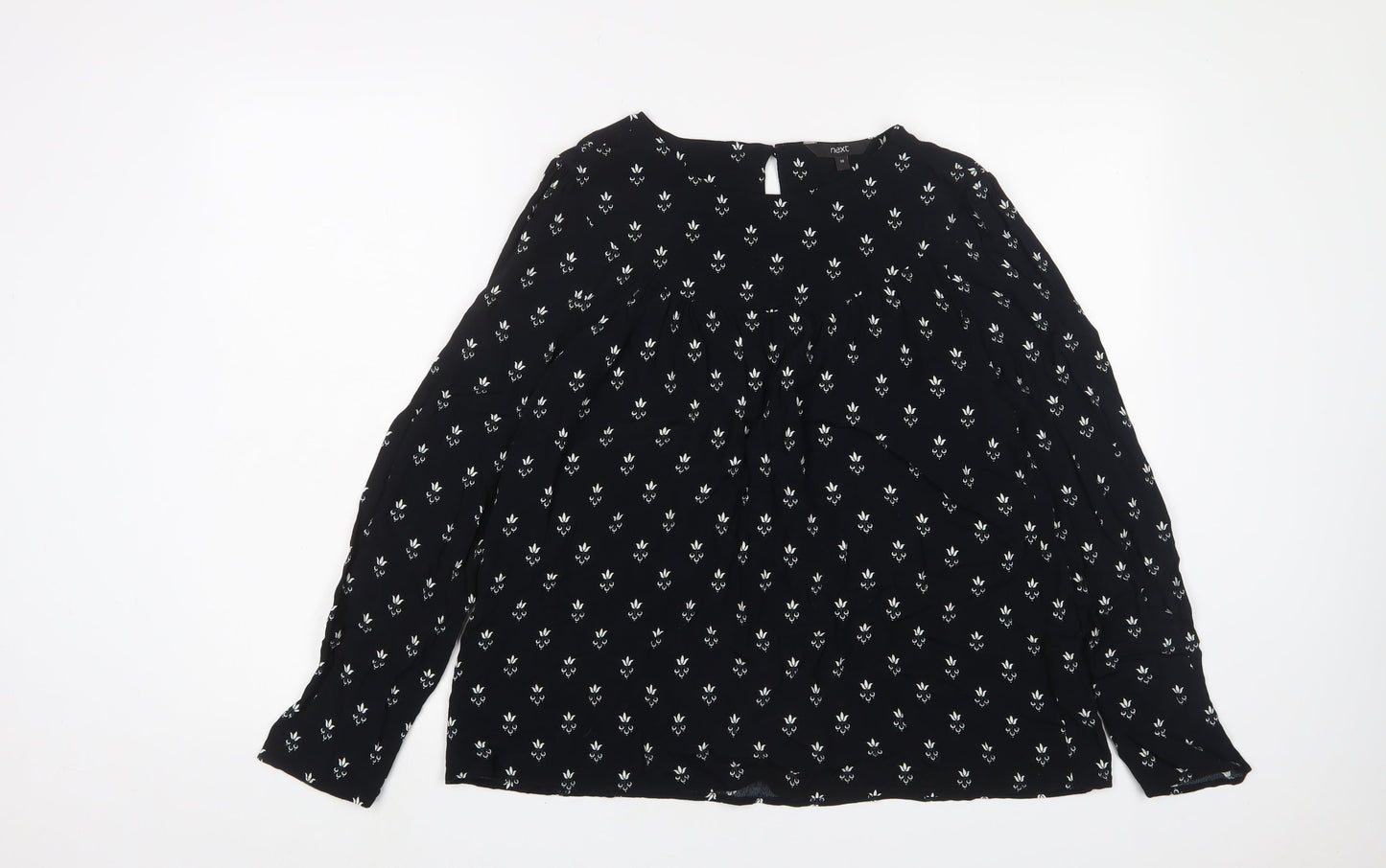 Womens UK Size 10 NEXT Black Basic Blouse