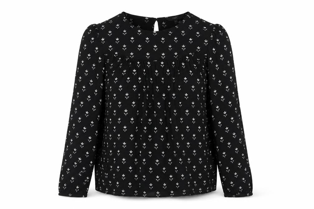 Womens UK Size 10 NEXT Black Basic Blouse